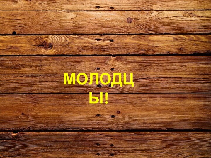 МОЛОДЦЫ!