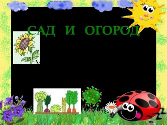 Дидактическая игра Сад и огород. презентация к занятию (старшая группа)