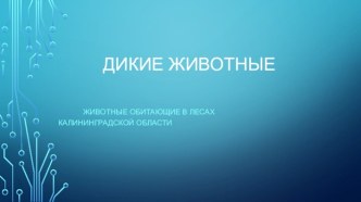 Презентация Дикие животные презентация к уроку по окружающему миру (средняя группа)