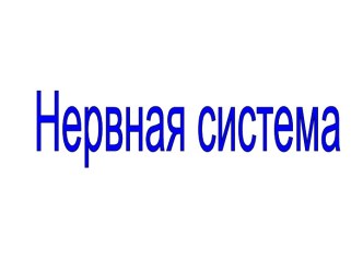 Нервная система план-конспект урока по окружающему миру (2 класс) по теме