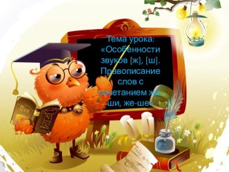 УРОК РУССКОГО ЯЗЫКА В 1 КЛАССЕ ТЕМА: СЛОВА С СОЧЕТАНИЯМИ ЖИ–ШИ, ЖЕ–ШЕ. план-конспект занятия по русскому языку (1 класс) по теме