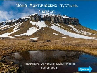 Тест по окружающему миру Зона Арктических пустынь, 4 класс тест по окружающему миру (4 класс)