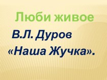 Урок по чтению. В.Л.Дуров. Наша Жучка план-конспект урока (чтение, 3 класс) по теме