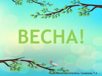 Пришла ВЕСНА презентация