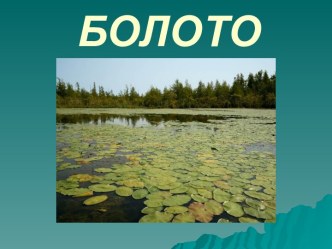 Болото. презентация к уроку по окружающему миру (3 класс) по теме