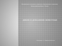 Презентация Дикие и домашние животные презентация к уроку по окружающему миру (младшая группа)