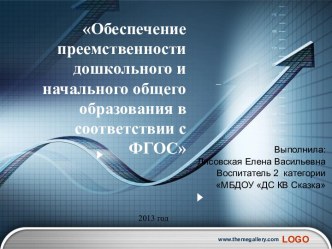 Обеспечение преемственности дошкольного и начального общего образования в соответствии с ФГОС презентация к уроку по теме