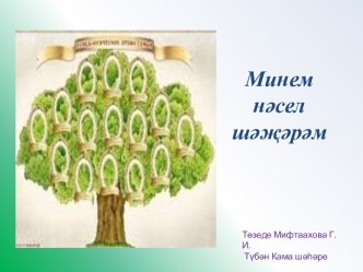 презентация Минем нәсел шәҗәрәм презентация