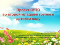 Проект Лето проект (младшая группа)