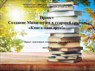 Проект Мини музей проект (старшая группа)