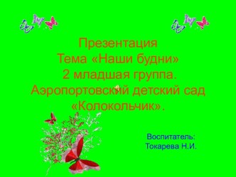 Наши будни. презентация к уроку (младшая группа)