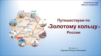 Презентация Путешествие по Золотому кольцу России - Кострома и Сергиев Посад презентация