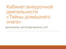 Кабинет внеурочной деятельности Тайны домашнего очага