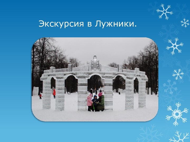 Экскурсия в Лужники.