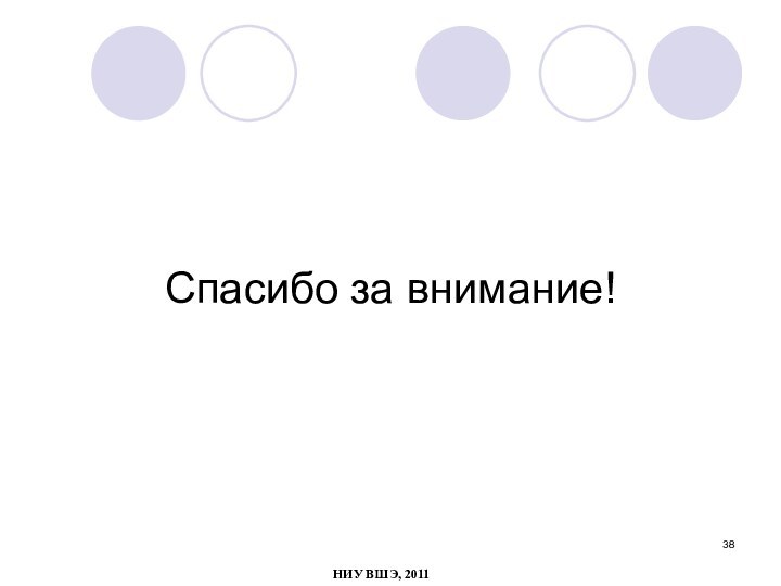 Спасибо за внимание!НИУ ВШЭ, 2011