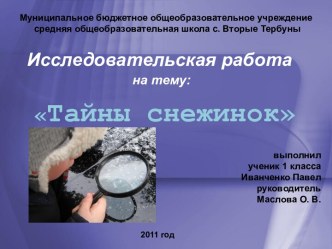 Тайны снежинок