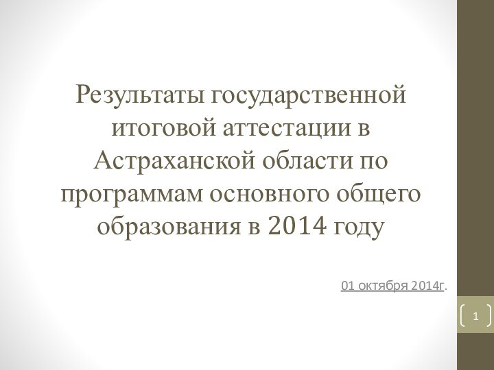 Результаты государственной итоговой аттестации в Астраханской области по программам основного общего образования