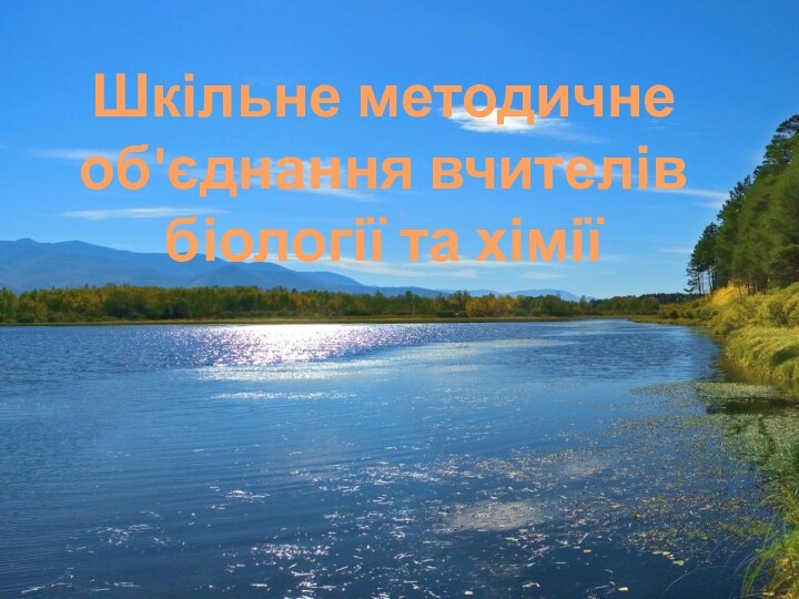 Шкільне методичне об'єднання вчителів біології та хімії