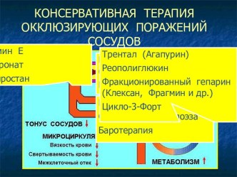 Консервативная терапия окклюзирующих поражений сосудов