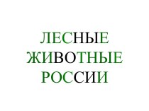 Лесные животные России