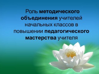 К статье Роль методического объединения учителей начальных классов в повышении педагогического мастерства