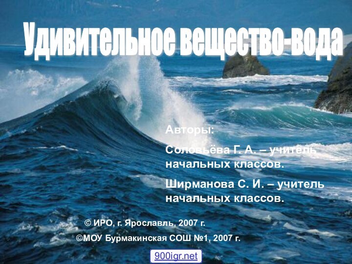 Авторы:Соловьёва Г. А. – учитель  начальных классов.Ширманова С. И. – учитель