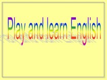 Play and learn English