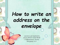 How to write an address on the envelope