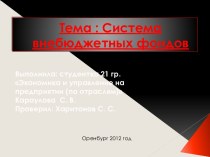 Система внебюджетных фондов