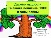 Дерево мудрости Внешняя политика СССР в годы войны