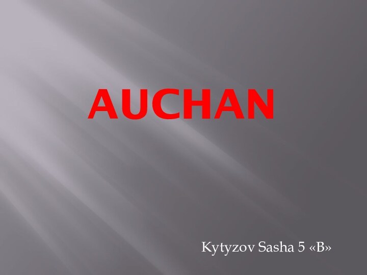 AuchanKytyzov Sasha 5 «B»