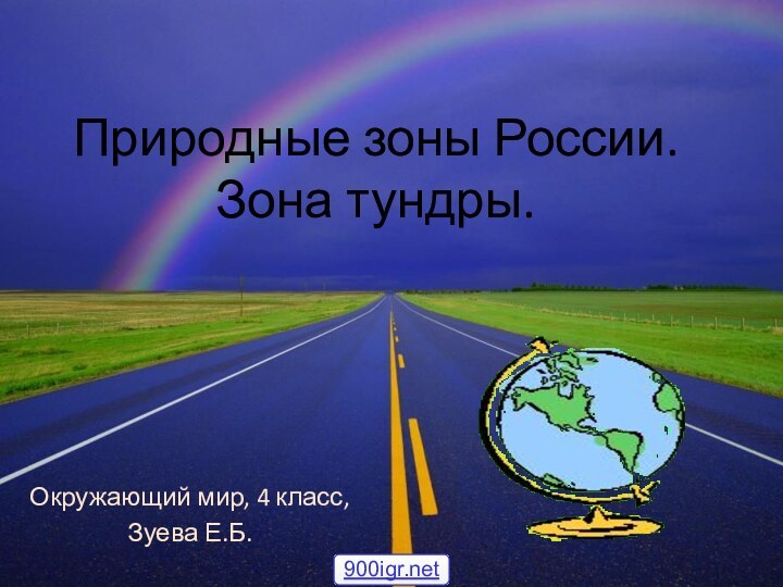 Природные зоны России. Зона тундры.Окружающий мир, 4 класс,Зуева Е.Б.