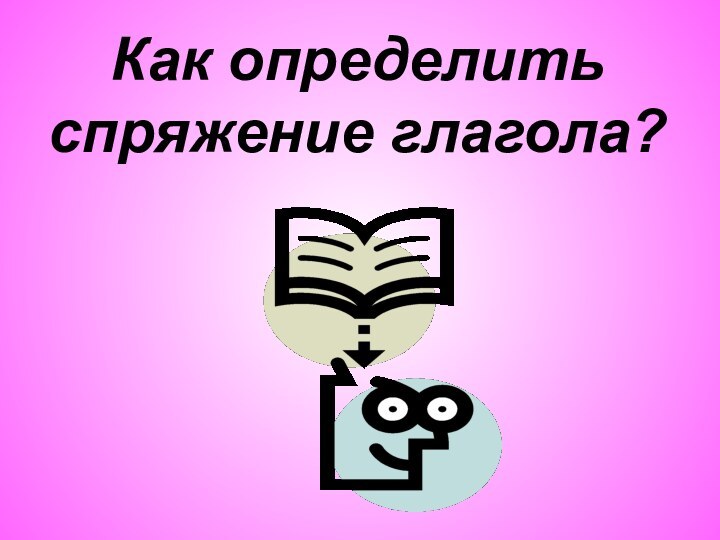 Как определить спряжение глагола?