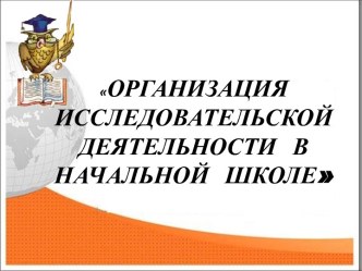 Организация исследовательской деятельности в начальной школе