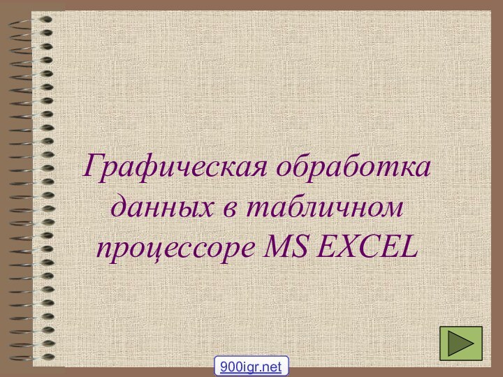 Графическая обработка данных в табличном процессоре MS EXCEL