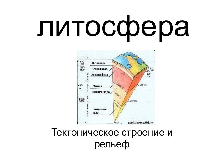 литосфераТектоническое строение и рельеф