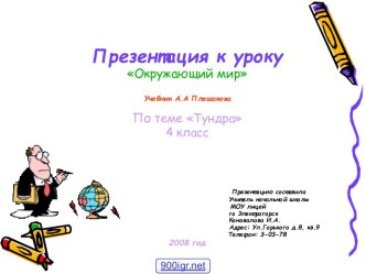 Тундра 4 класс