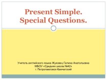 Present Simple. Special Questions