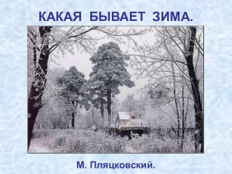 Какая бывает зима