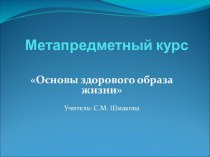 Основы здорового образа жизни