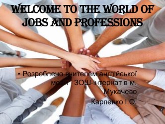 Welcome to the world of jobs and professions