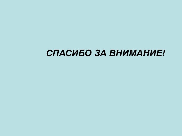 СПАСИБО ЗА ВНИМАНИЕ!