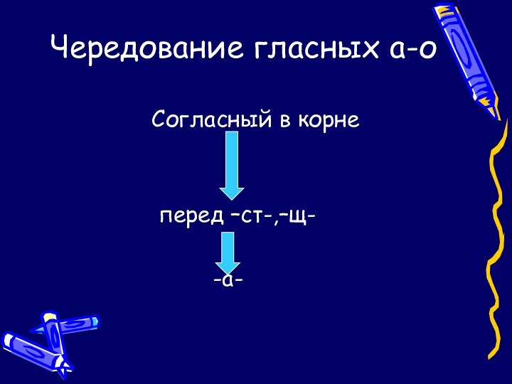 Чередование гласных а-о        Согласный в