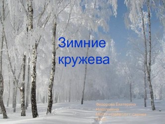 Зимняя экскурсия в природу