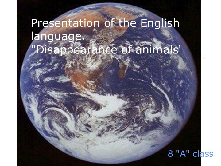 Presentation of the English language. 
