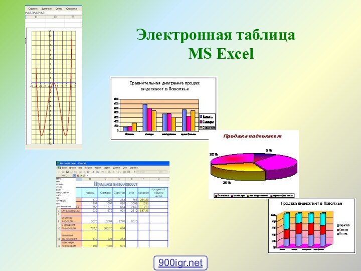 Электронная таблица       MS Excel