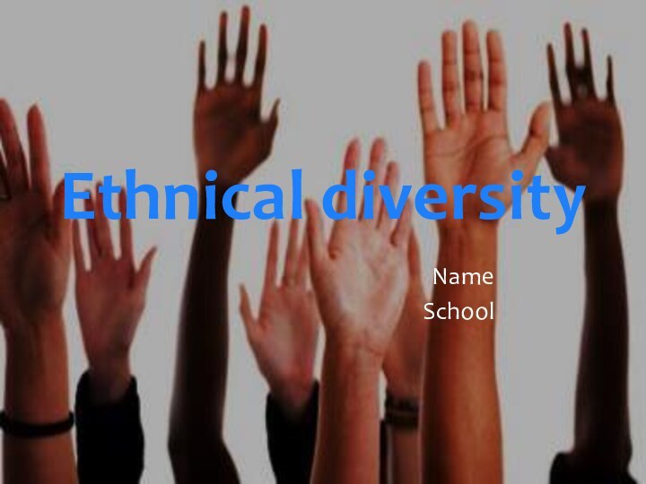 Ethnical diversityNameSchool