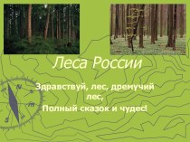 Урок по окружающему миру Леса России