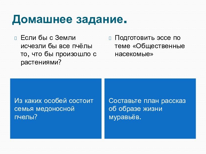 Домашнее задание.Из каких особей состоит семья медоносной пчелы?Составьте план рассказ об образе