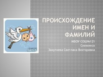 Происхождение имен и фамилий